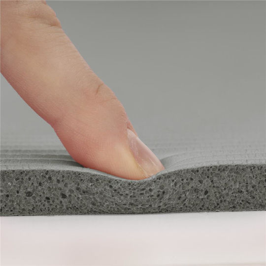 Yoga Exercise Mat Grey with Carry Strap (183x61x1cm)