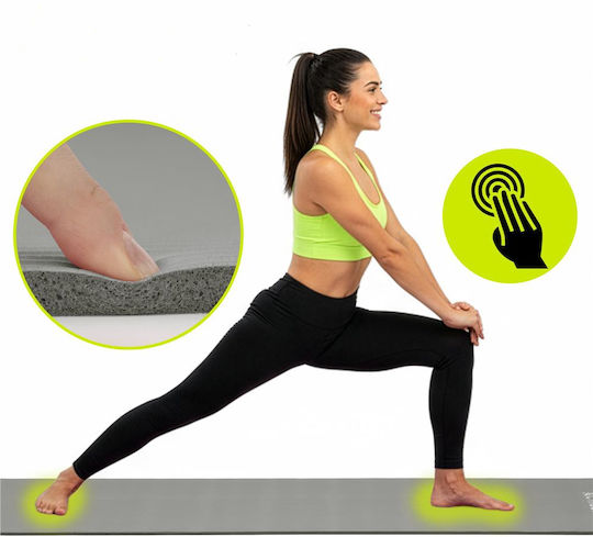 Yoga Exercise Mat Grey with Carry Strap (183x61x1cm)