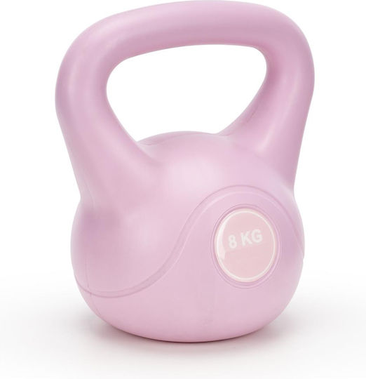 Kettlebell 8 Kg Bitum Durabil Acoperire Abs 23x24 Cm Roz