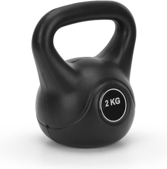 Kettlebell 2 Kg Bitumen Robuste Abs-Beschichtung 19x16 Cm Schwarze