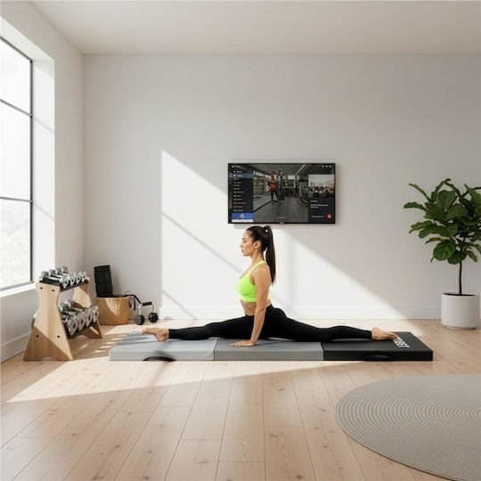 Foldable Exercise Mat Yoga Grey (180x60x6cm)