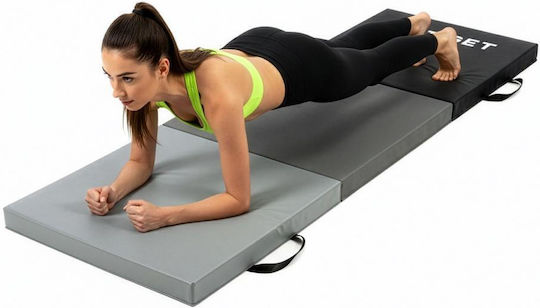 Foldable Exercise Mat Yoga Grey (180x60x6cm)
