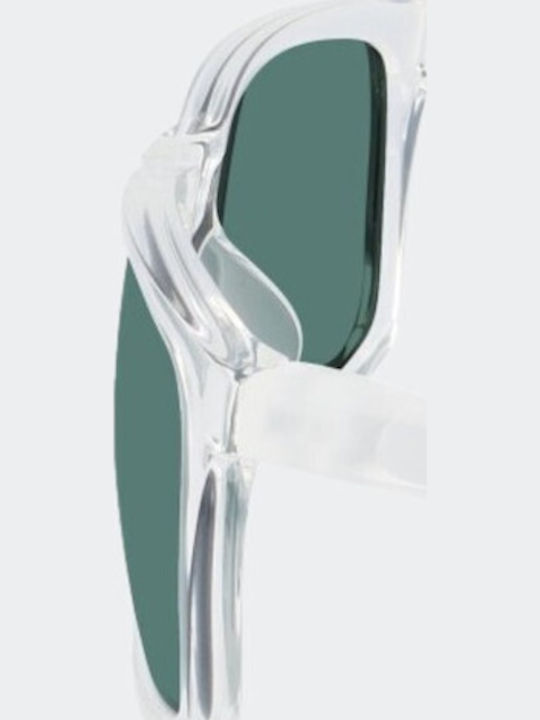 Nike Chaser Ascent Unisex Sunglasses with White Plastic Frame and Turquoise Lens DJ9918-900