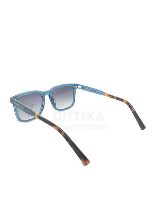 The Glass of Brixton Unisex Sunglasses with Blue Plastic Frame and Purple Gradient Lens BS198 C03
