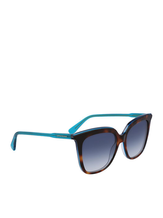 Longchamp Sunglasses Brown with Horn-Rimmed Frame