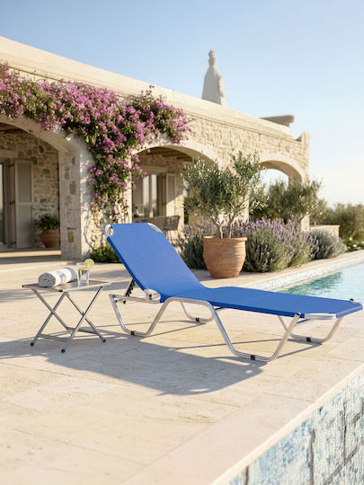 Polihome Strandliegen Blau 188x59x30cm. 1Stück