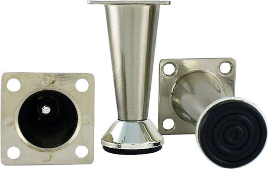 Import Hellas A141 Metallic Furniture Leg Suitable for Table / Coffee Table / Office 4.3x4.3x10cm Matte Nickel 10 A141