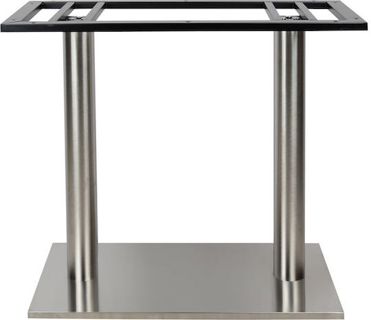 HomeMarkt Inox Table Stand made of Metal in Silver Color 40x70x72cm