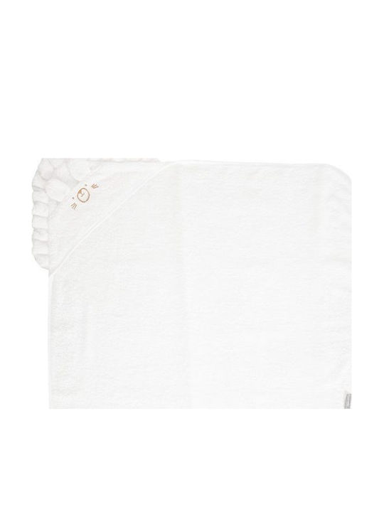 Lorelli Baby Hooded Towel White 90x90cm
