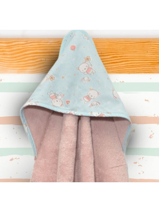 Baby Oliver Βρεφική Κάπα-Μπουρνούζι με Κουκούλα 75x75εκ.