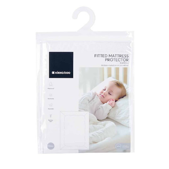 Kikka Boo Bamboo Waterproof Baby Cradle Mattress Protector Terry With Band 50x80x8cm