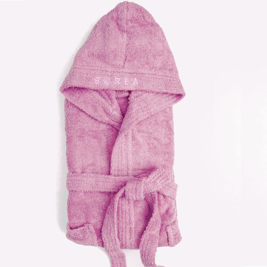 Borea Kids Hooded Bathrobe Purple