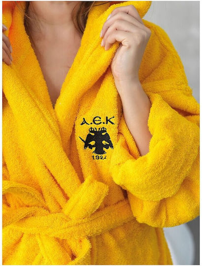 Palamaiki Kids Hooded Bathrobe Aek 1924 Yellow