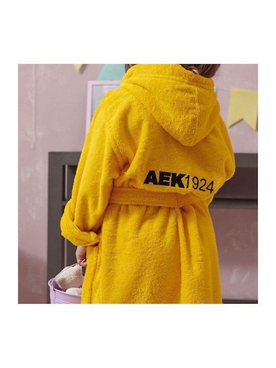 Palamaiki Kids Hooded Bathrobe Aek 1924 Yellow