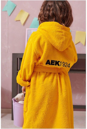 Palamaiki Kids Hooded Bathrobe Yellow