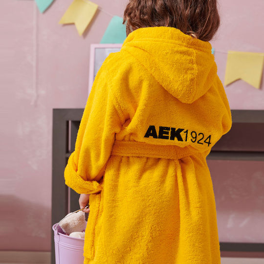 Palamaiki Kids Hooded Bathrobe Yellow