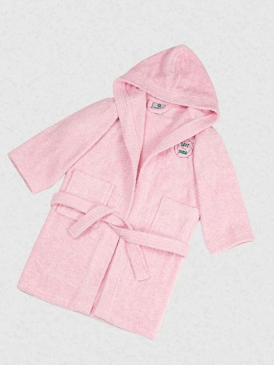 Sunshine Παιδικό Μπουρνούζι Pink με Κουκούλα