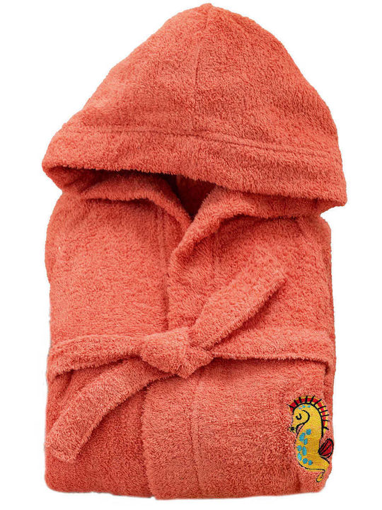 Palamaiki Kids Hooded Bathrobe Tami Peach