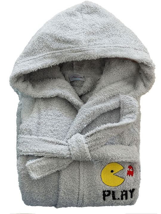 Palamaiki Παιδικό Μπουρνούζι Pac Grey mit Kapuze