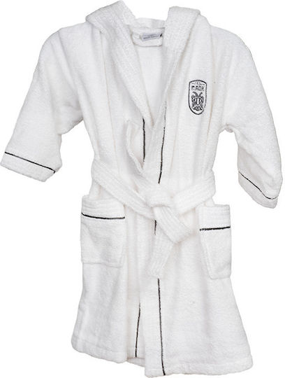 Vesta Home Kids Bathrobe Paok White with Hooded Vesta Home Kids Bathrobe Paok White with Hooded