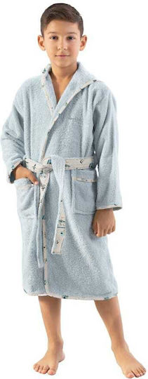 Saint Clair Kids Hooded Bathrobe Blue