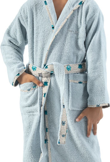 Saint Clair Kids Hooded Bathrobe Blue Saint Clair Kids Hooded Bathrobe Blue