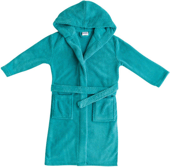 Kentia Kids Hooded Bathrobe Loft Jump 07 Petrol Petrol