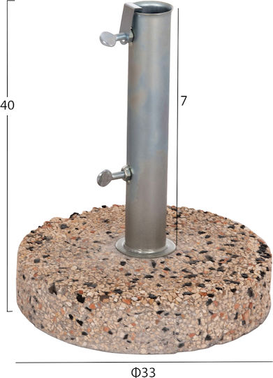 HomeMarkt Umbrella Stand made of Cement with Regulator in Gray Color 52x52cm Φ52