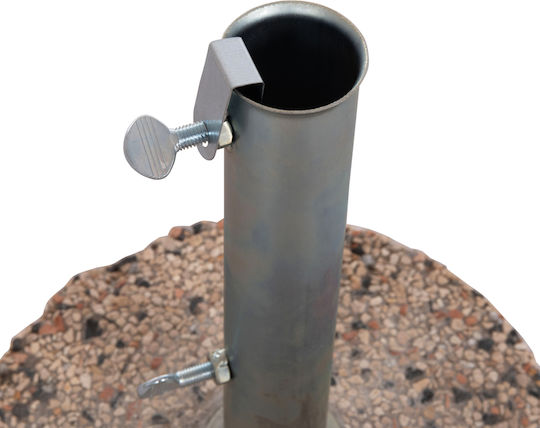 HomeMarkt Umbrella Stand made of Cement with Regulator in Gray Color 52x52cm Φ52