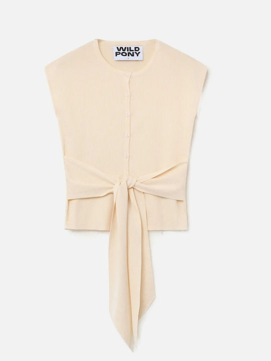 Women's Sleeveless Blouse Off White