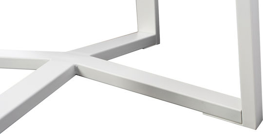 HomeMarkt Стойка за маса от Алуминий Бял 60x60x71см