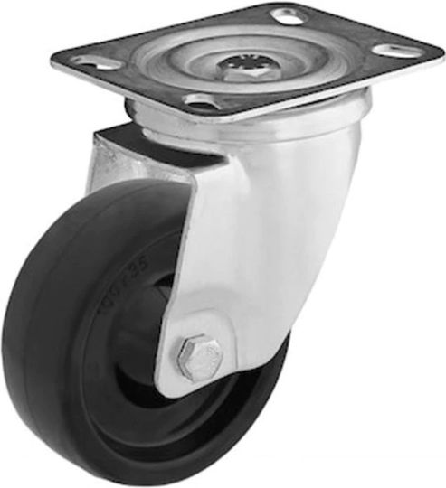Ruotec Möbelrad aus Metall in Schwarz Farbe 5x2.2cm