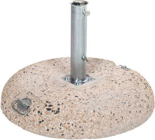 Homeplus Schirmständer aus Beton in Beige Farbe 65x65cm