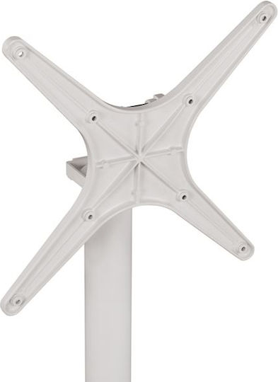 HomeMarkt Pliabilă Stand de masă din Metal cu Regulator în Culoare Alb 69x69x92cm