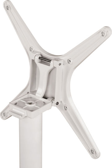 HomeMarkt Pliabilă Stand de masă din Metal cu Regulator în Culoare Alb 69x69x92cm