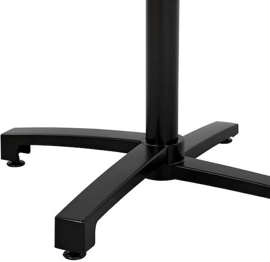 HomeMarkt Klappbar Tischständer aus Aluminium mit Regulator in Schwarz Farbe 69x69x92cm