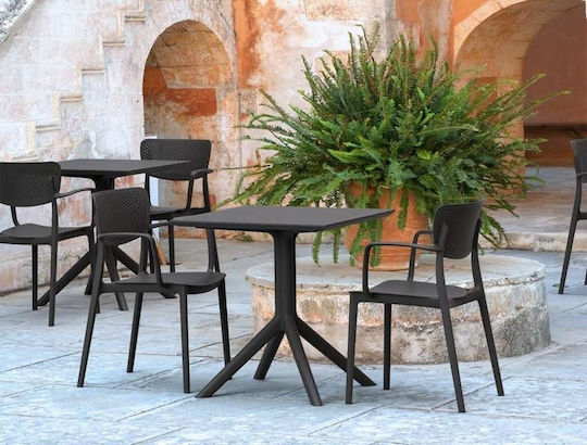 Siesta Exclusive Sky Tischständer aus Polypropylen Black 107 80x80x73cm