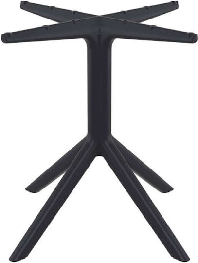 Siesta Exclusive Sky Tischständer aus Polypropylen Black 107 80x80x73cm