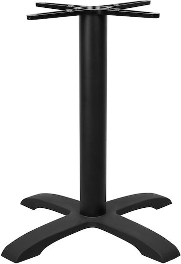 Freebox Βάση Τραπεζιού Μαντεμένια Μαύρη 62x62x72cm
