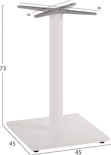 HomeMarkt Βάση Τραπεζιού Αλουμινίου Τραπέζι / Γραφείο Λευκό 45x45x72cm