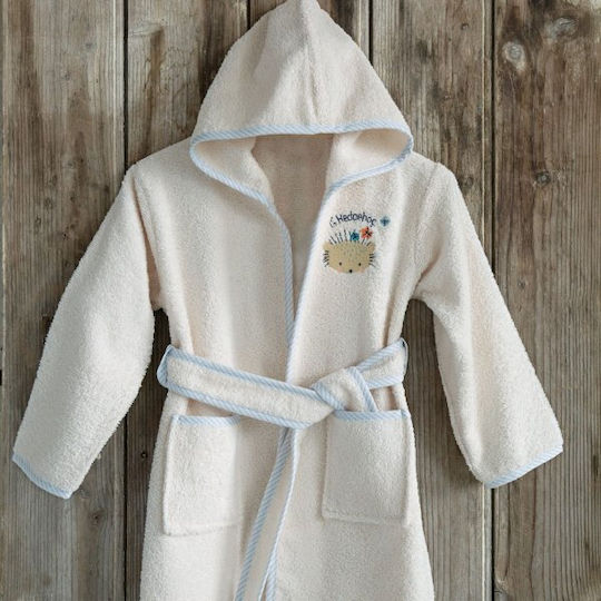 Nima Baby Bathrobe Hooded Brillo Beige