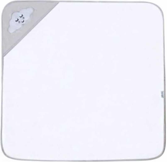 Kikka Boo Baby Bath Towel Hooded Sleepy Cloud Gray 80x80cm