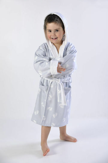 Down Town Home Kids Bathrobe 689 02 Green with Hooded