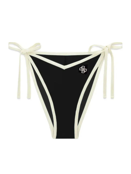 Bikini Slip Cu Dantelă Negru