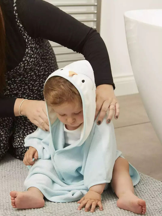 Grobag Hooded Baby Poncho Gro Poncho Light Blue