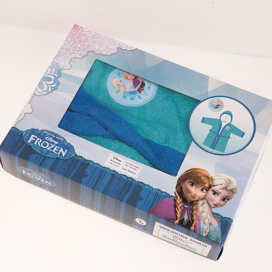 Dimcol Hooded Baby Bathrobe Disney 02 Light Blue
