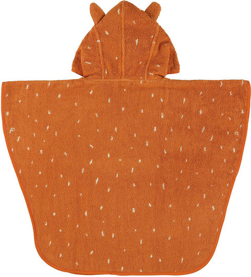 Trixie Baby Poncho Hooded Towel Mr Fox Orange 75x75cm