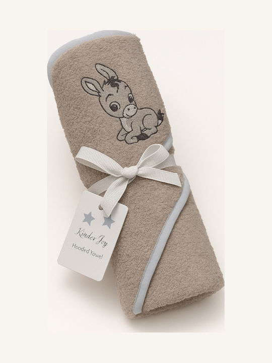 Beboulino Baby Bath Towel with Hooded Beige 75x75cm