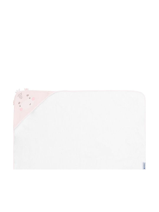 Kikka Boo Baby Bath Towel-Bathrobe With Hood Hippo Dreams White 90x90cm
