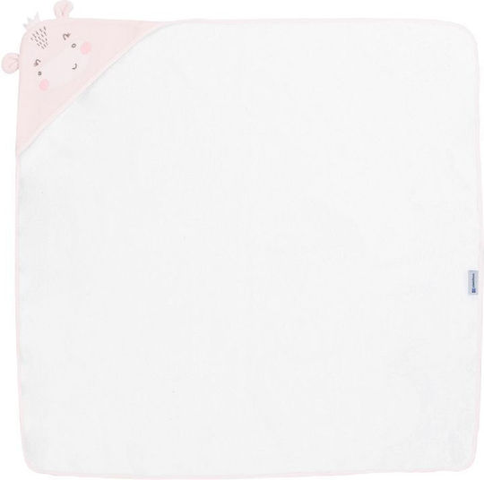 Kikka Boo Baby Bath Towel-Bathrobe With Hood Hippo Dreams White 90x90cm